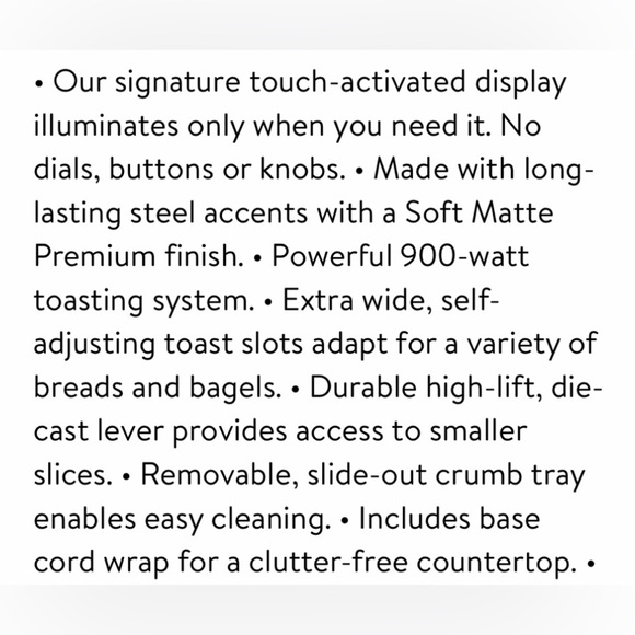 ♦️ New Beautiful 2 Slice Touchscreen Toaster, White Icing by Drew Barrymore - Picture 3 of 8